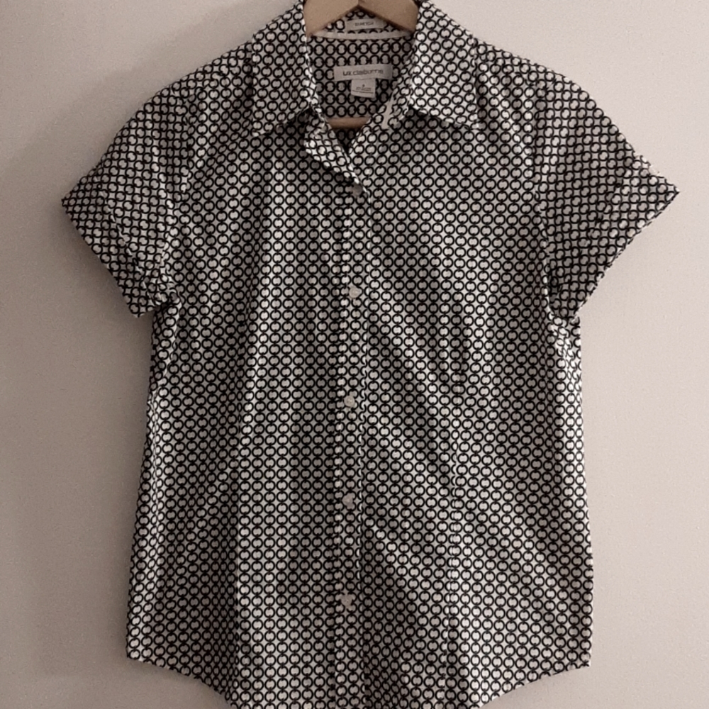 Button front short sleeve shirt